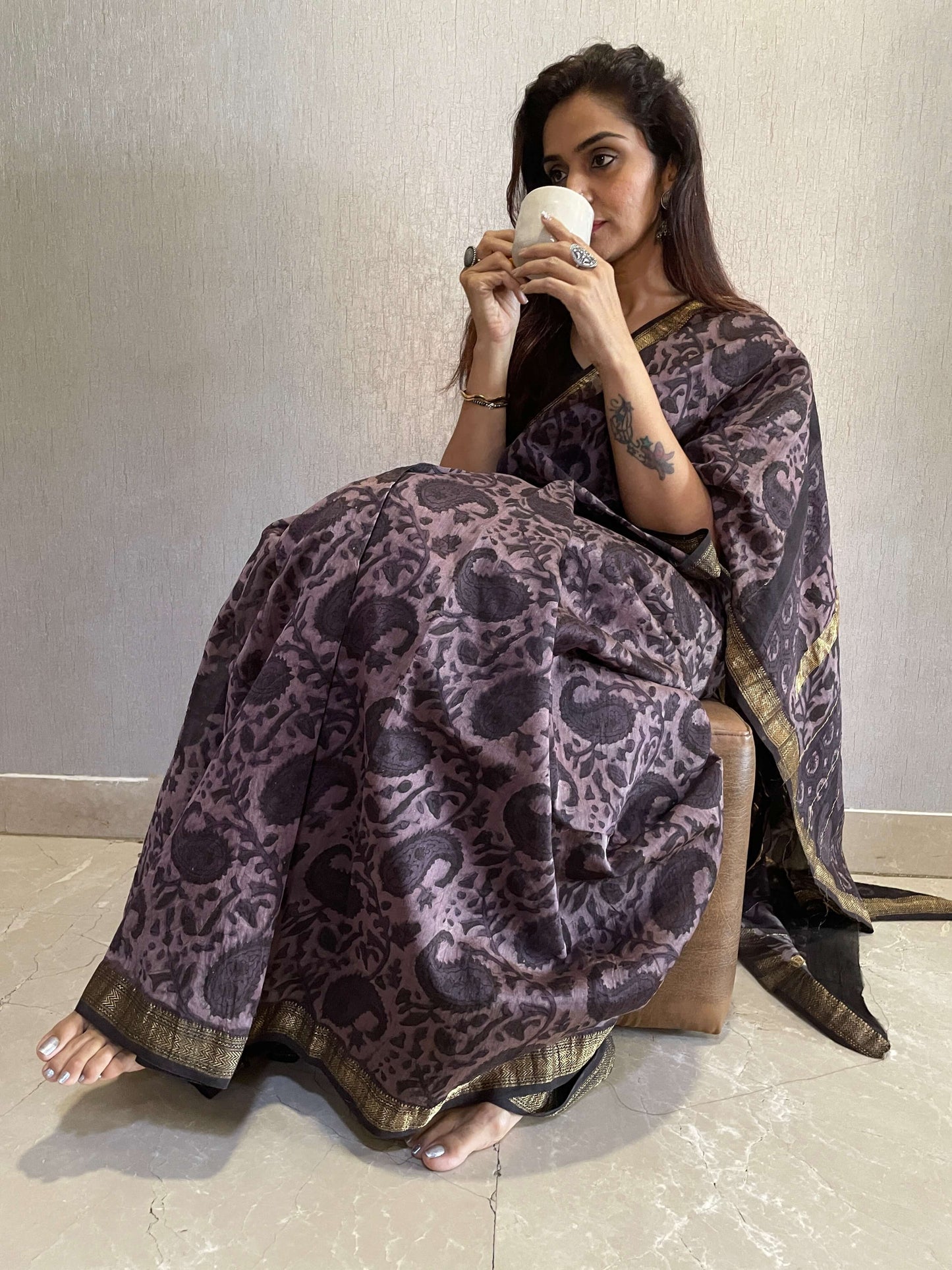 Brown-bagru-maheshwari-saree