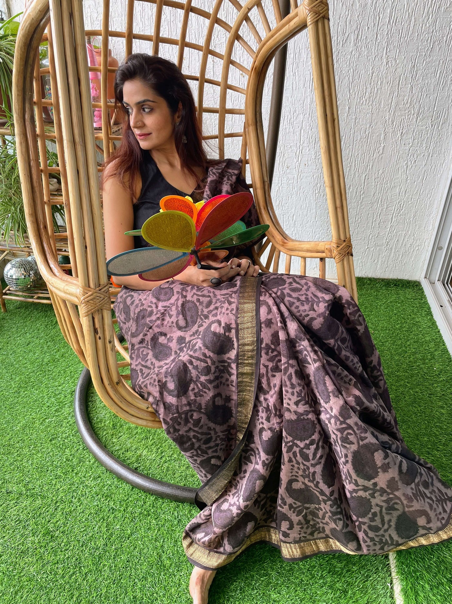 Brown-bagru-maheshwari-saree