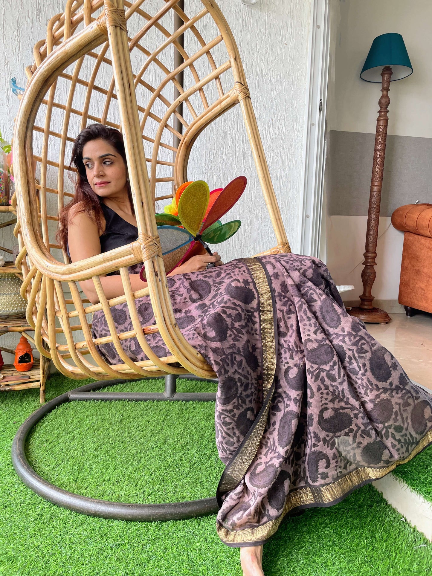 Brown-bagru-maheshwari-saree