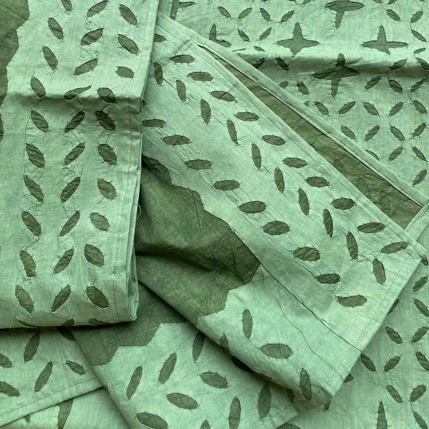 Green Applique Dupatta