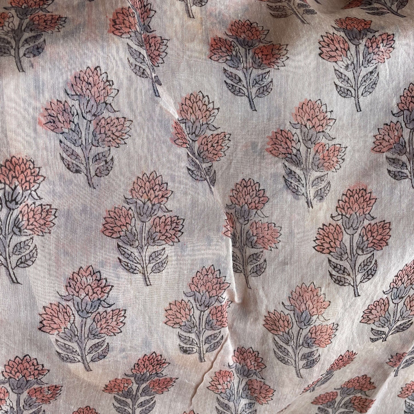 Yellow Maheshwari Block print