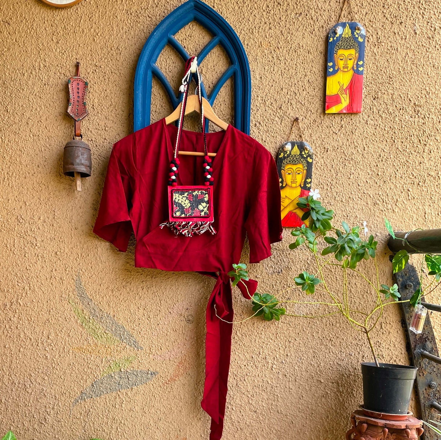 maroon-readymade-cotton-blouse