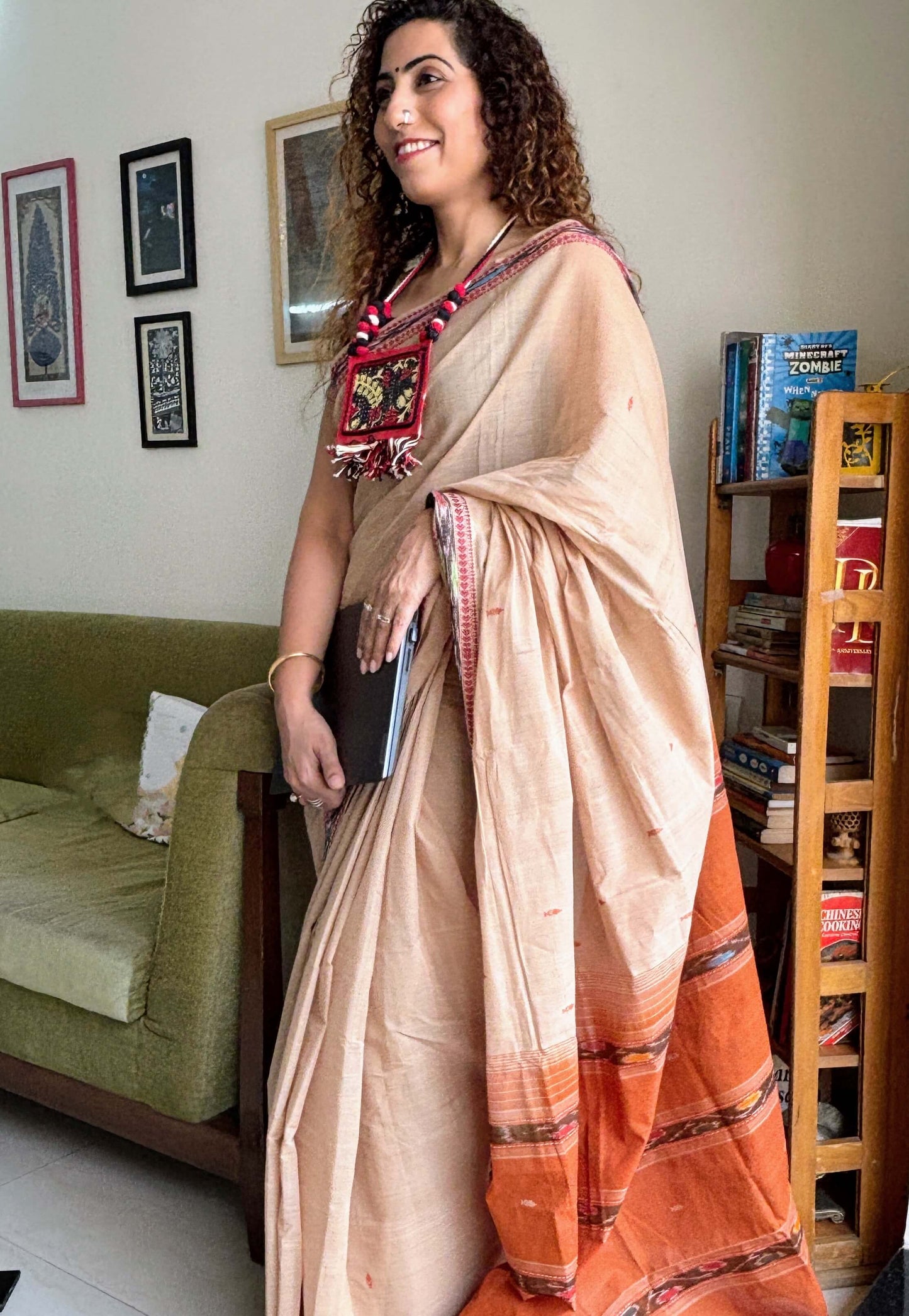 -cotton-saree for office wear