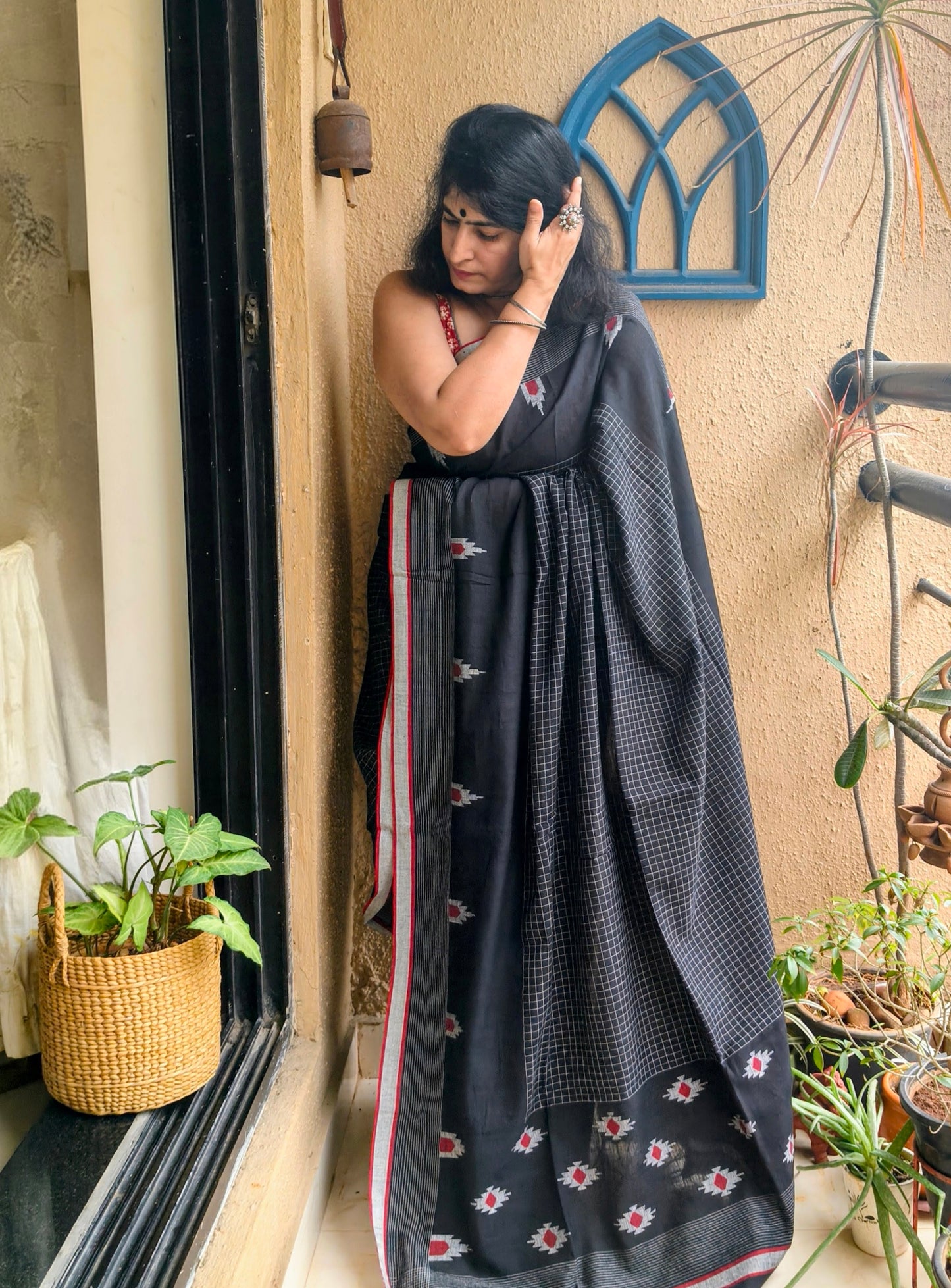 Black Jamdani Saree