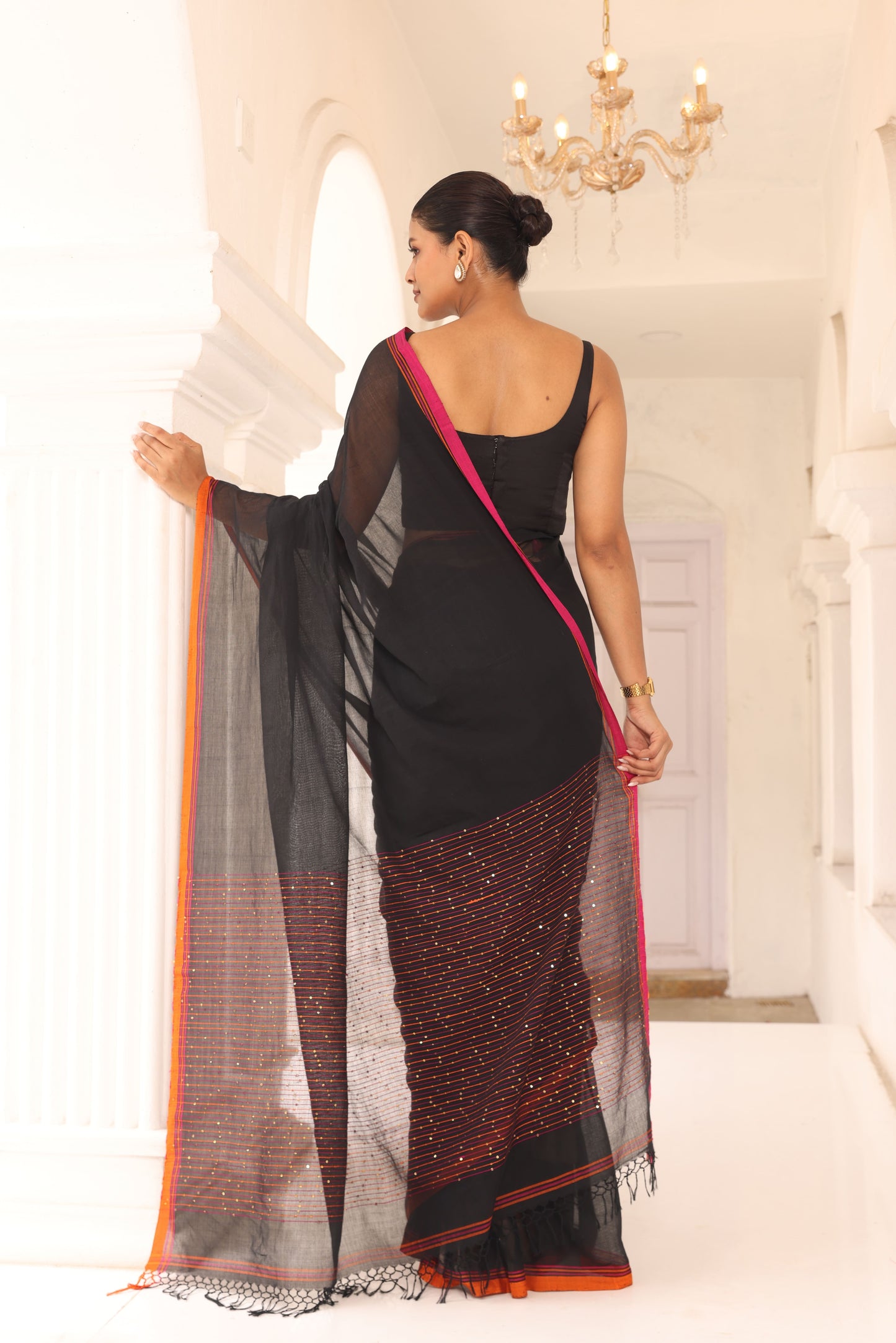 Midnight Black Sitara Saree