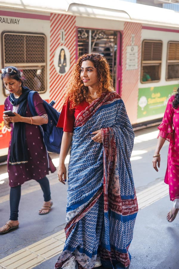 bombay meri jaan -Indigo cotton saree