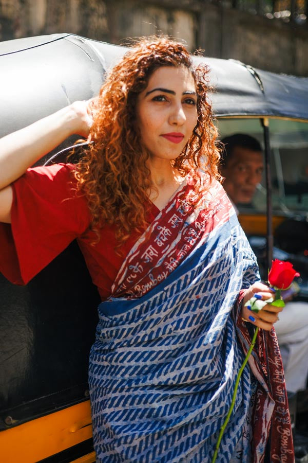 bombay meri jaan -Indigo cotton saree