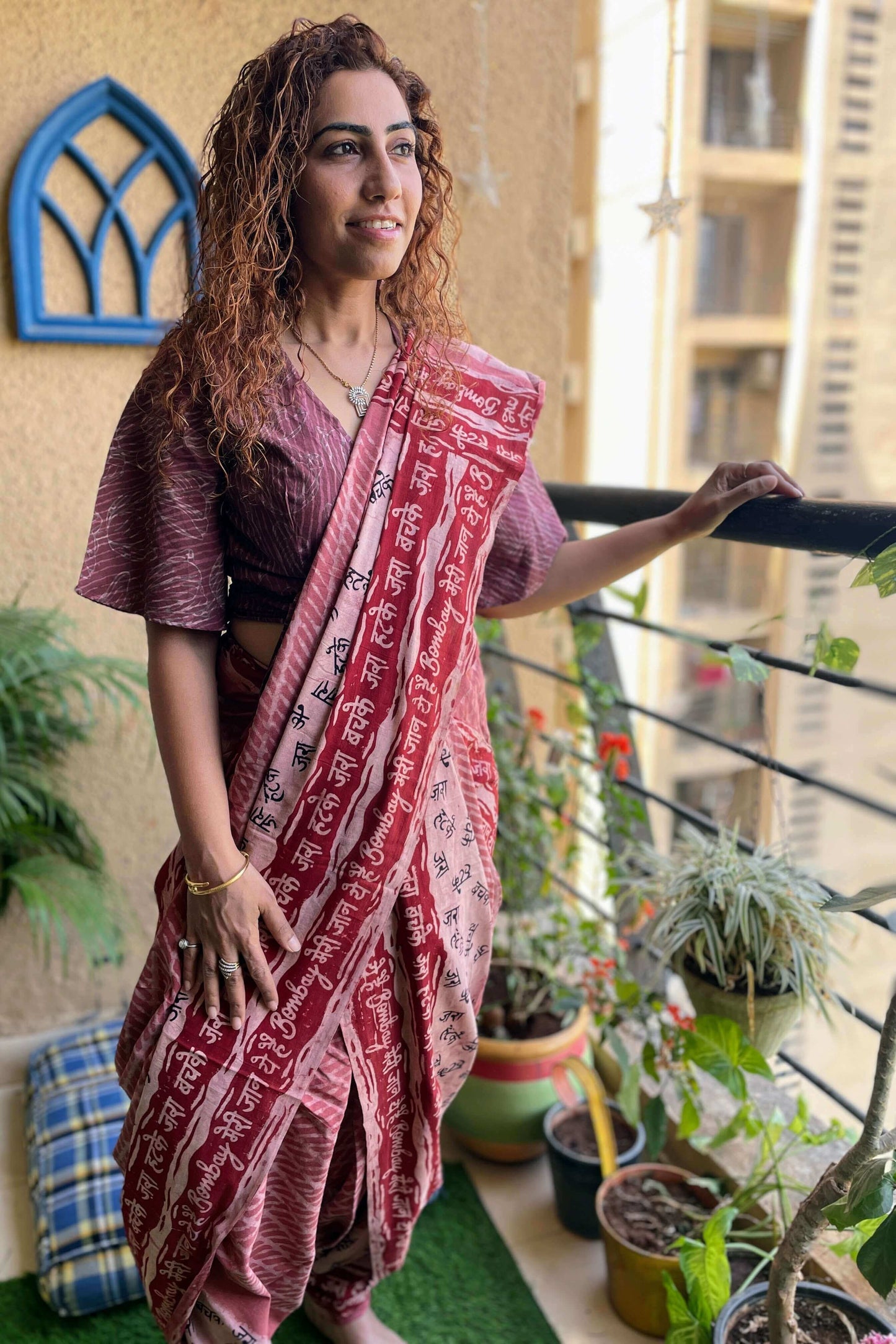 bombay meri jaan -pink cotton saree