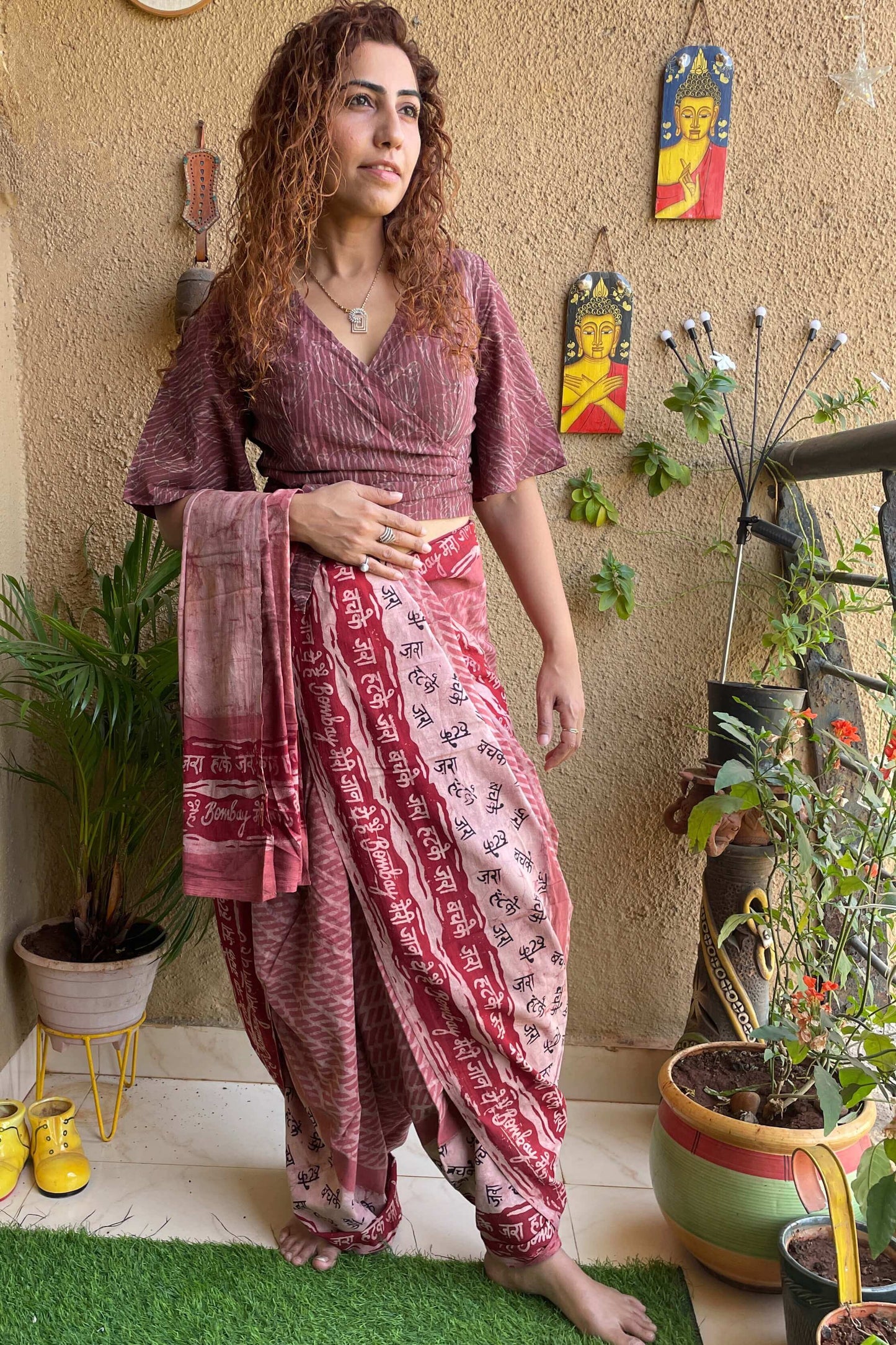 bombay meri jaan -pink cotton saree