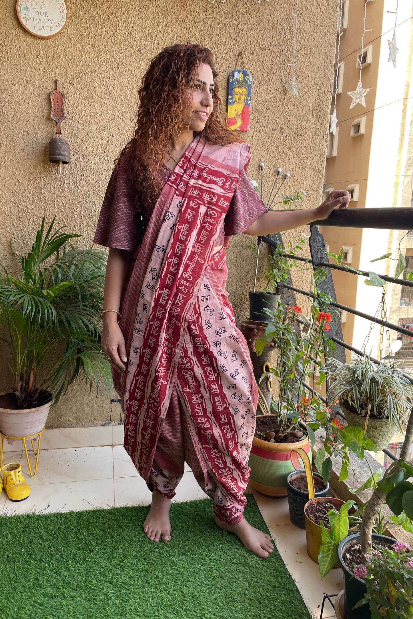 bombay meri jaan -pink cotton saree