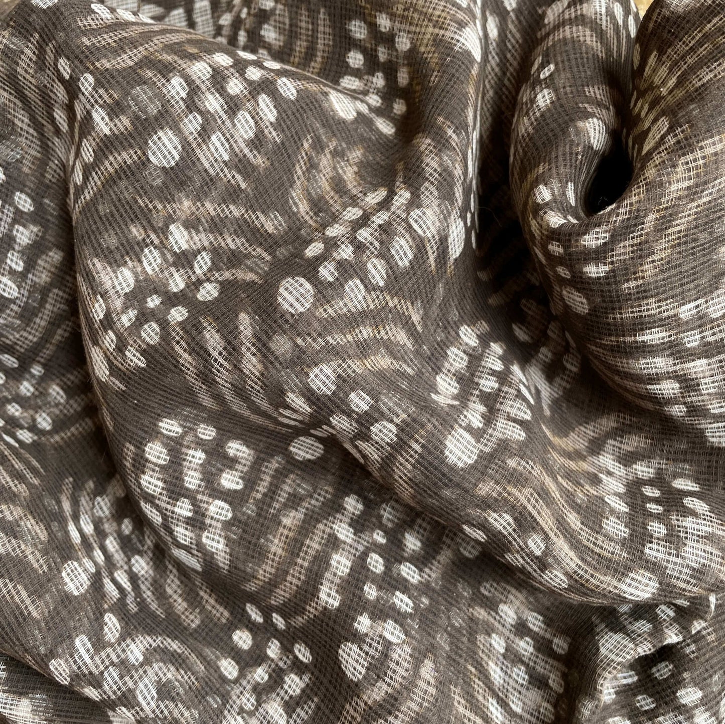 Brown floral Kota Block print