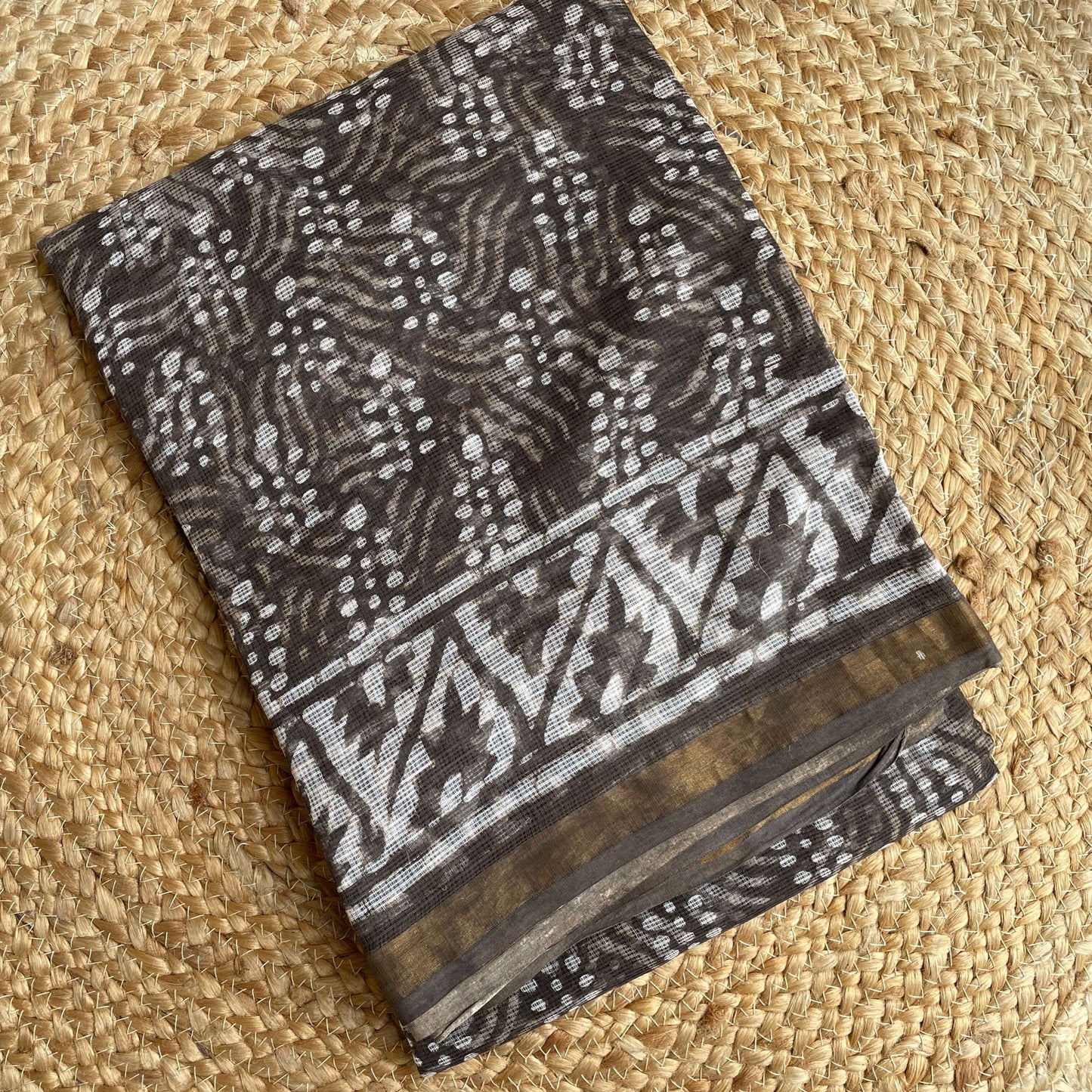 Brown floral Kota Block print