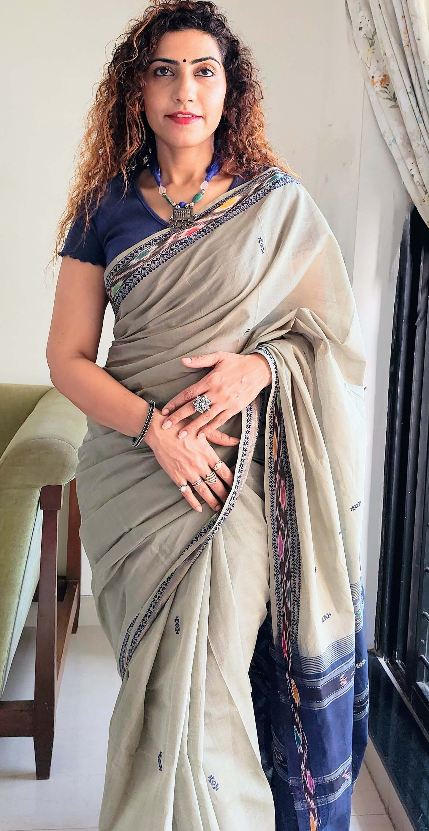 -cotton-saree for office wear
