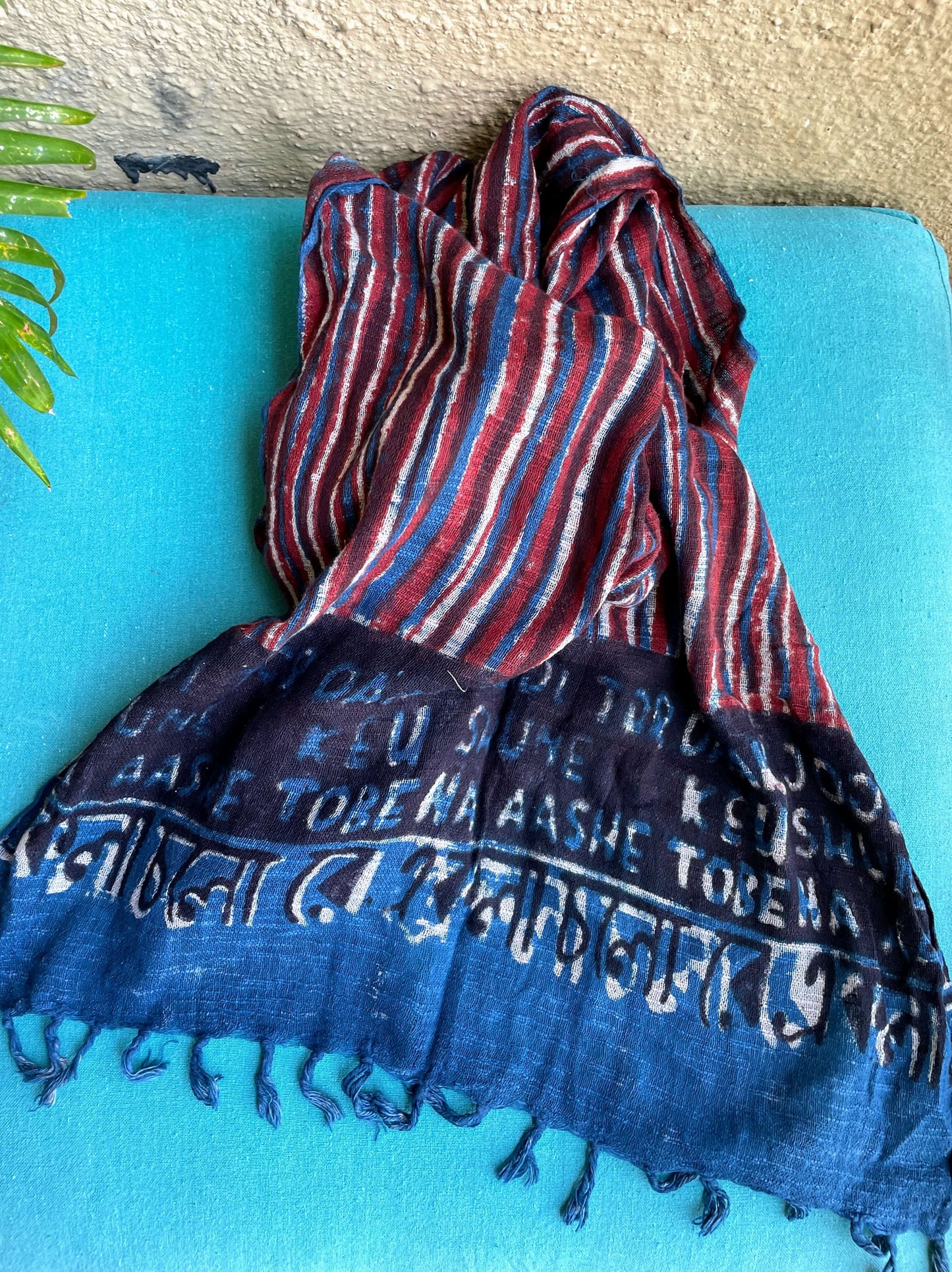 Indigo Ekla cholo stole