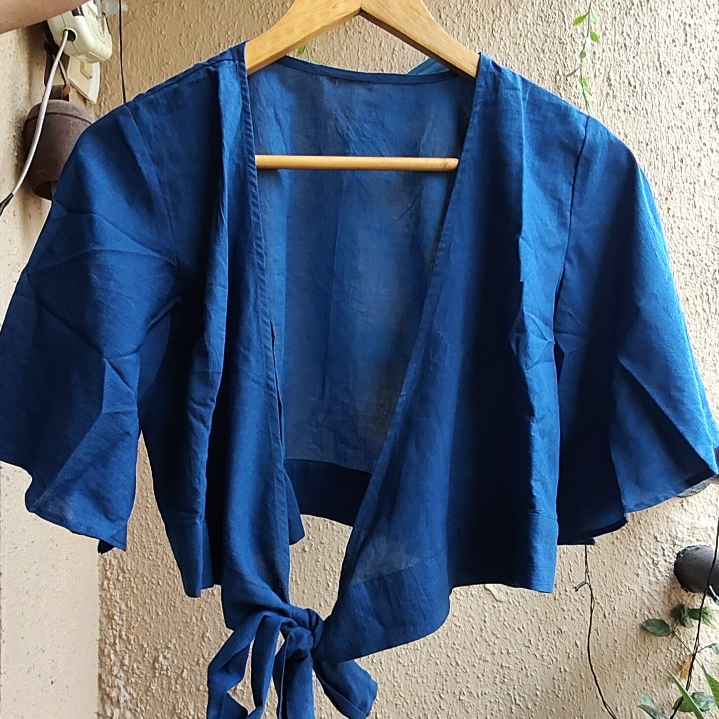 Indigo cotton readymade blouse