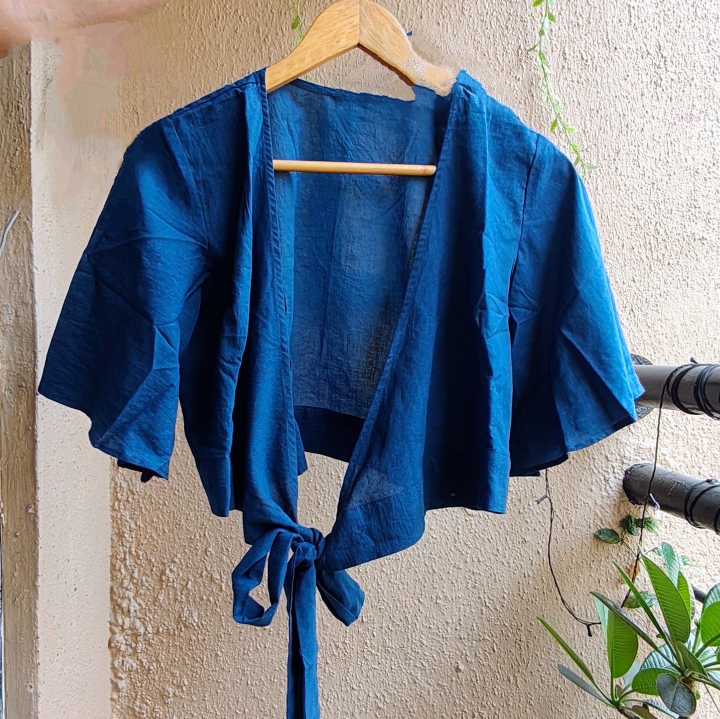 Indigo cotton readymade blouse