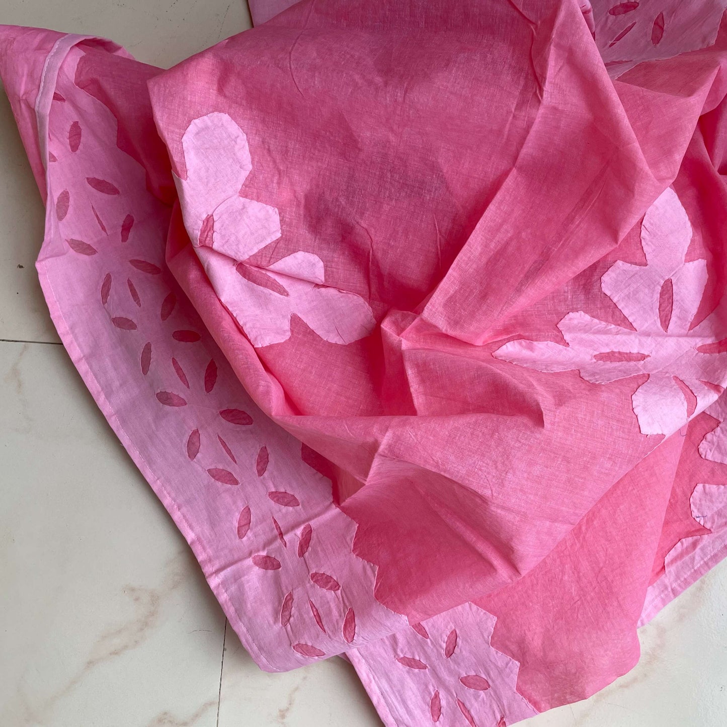 Baby Pink Applique Dupatta