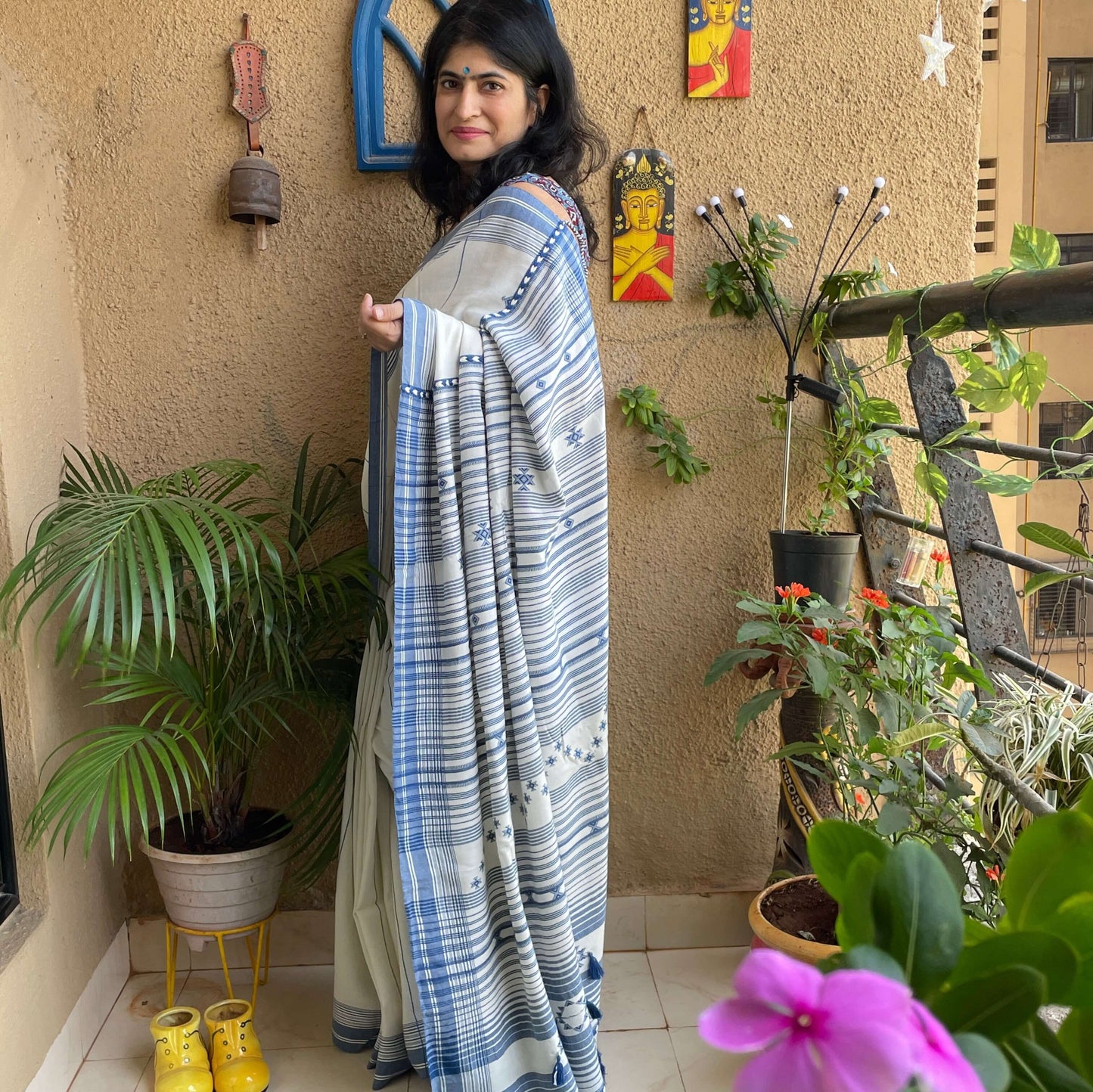 bhujodi-cotton saree from kutch