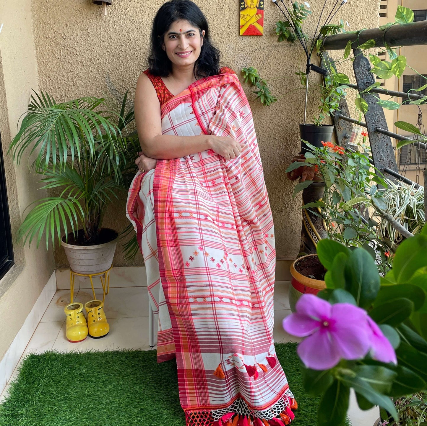 bhujodi-cotton saree from kutch