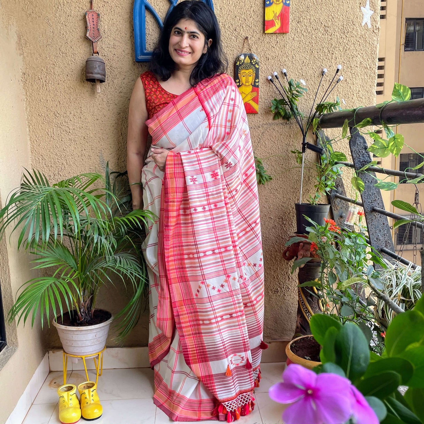 bhujodi-cotton saree from kutch