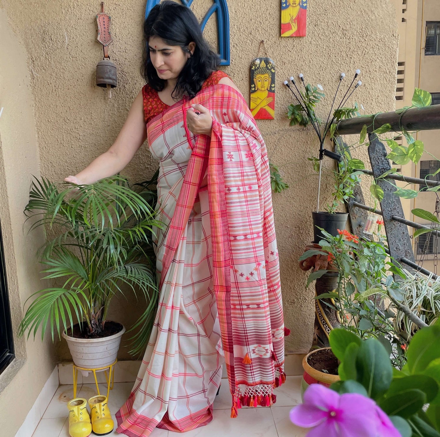 bhujodi-cotton saree from kutch