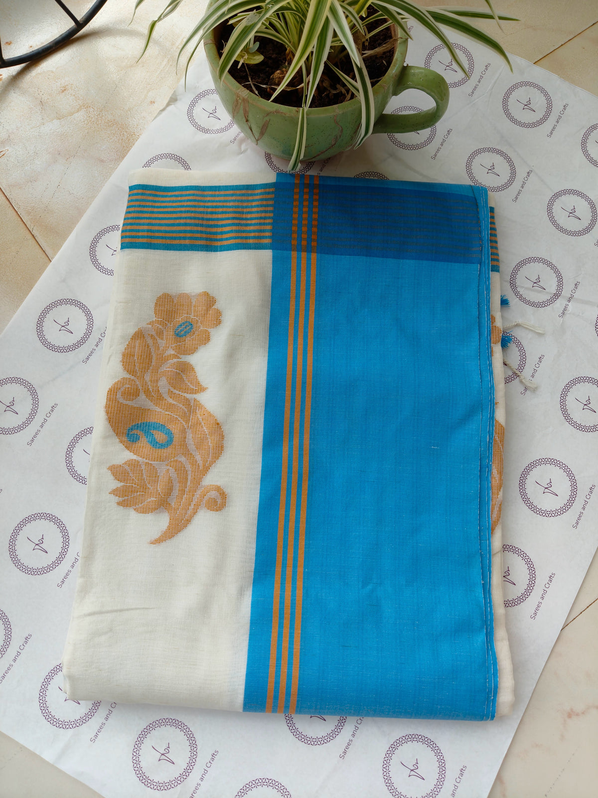 Snow white- Cotton Tangail Saree I Handloom (Copy)