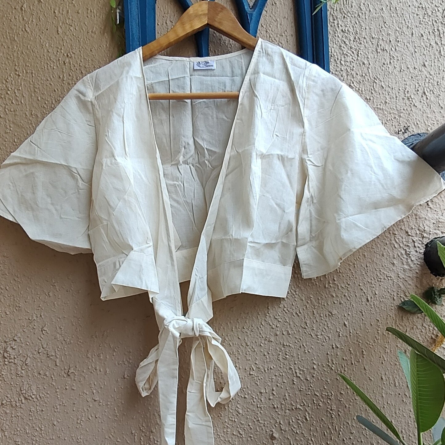 White cotton readymade blouse