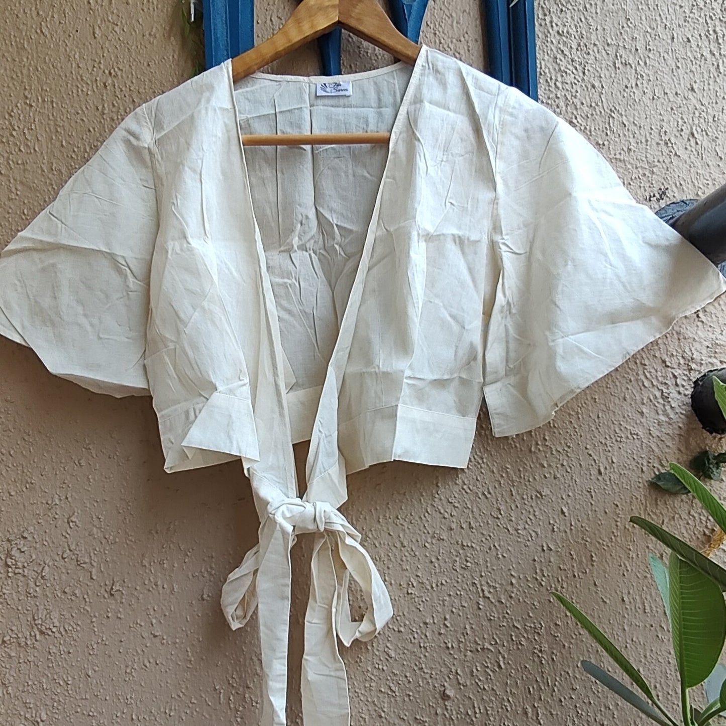 White cotton readymade blouse