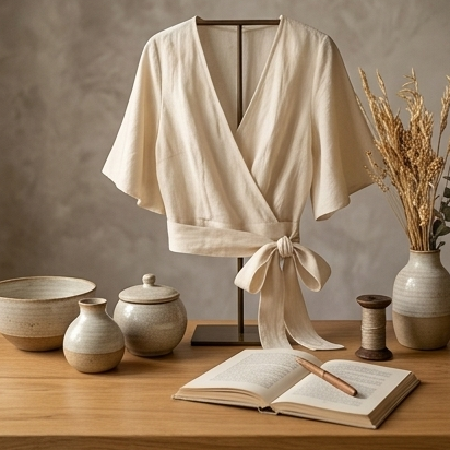 White cotton readymade blouse