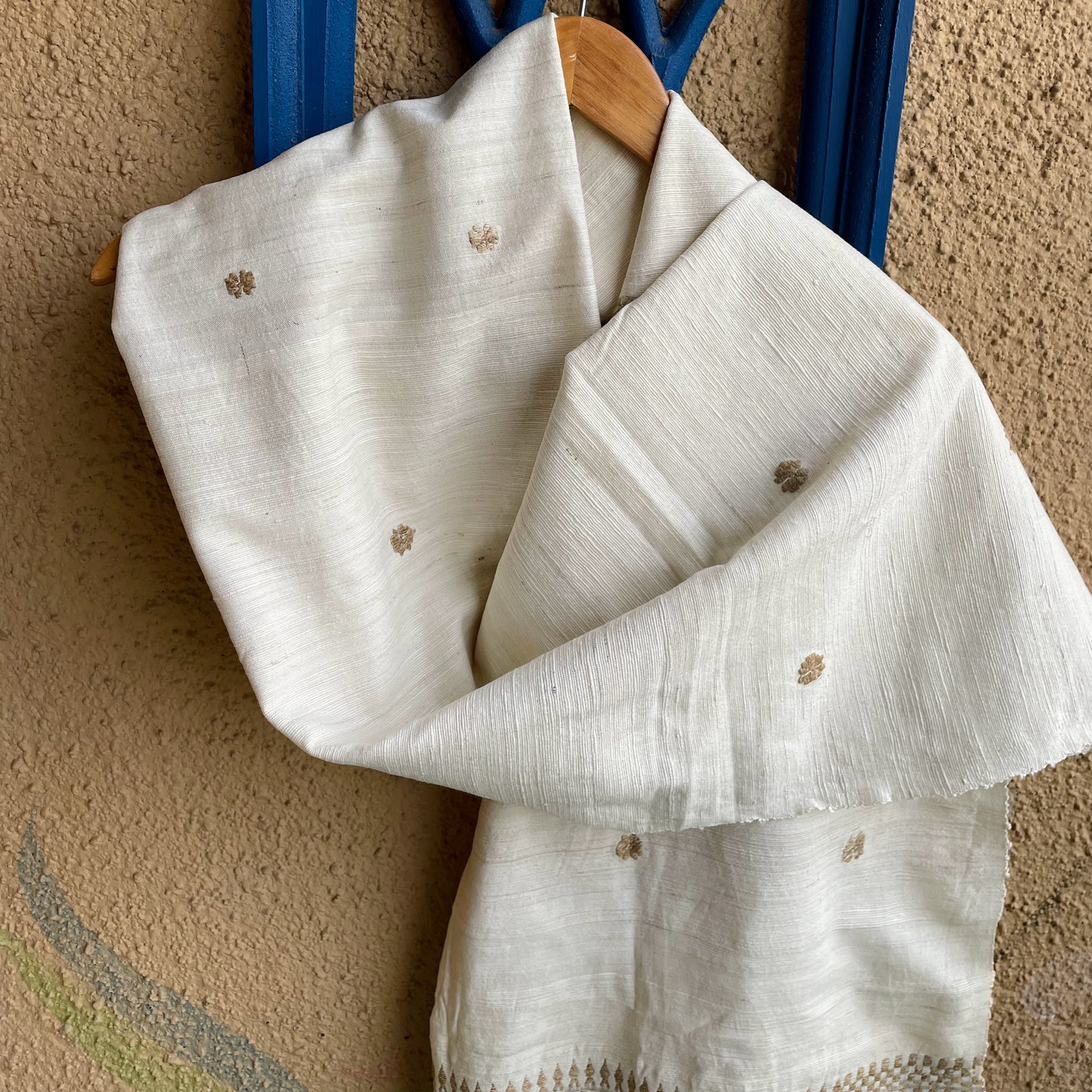 White Eri silk Stole