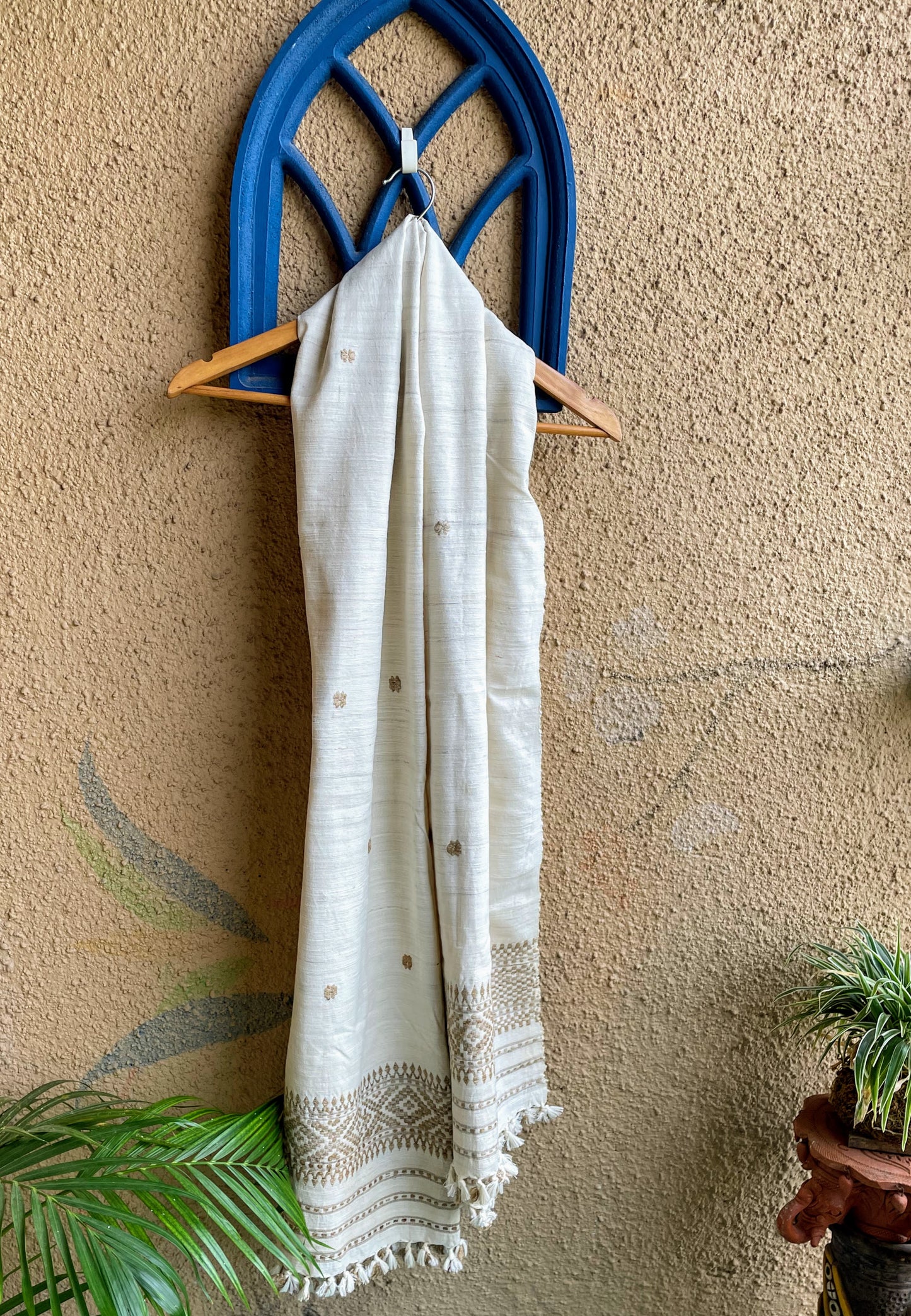 White Eri silk Stole