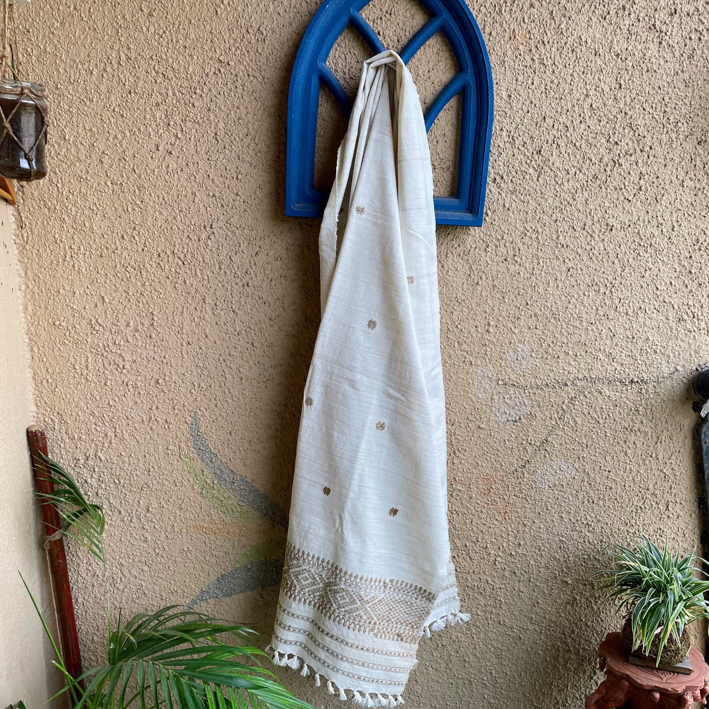 White Eri silk Stole