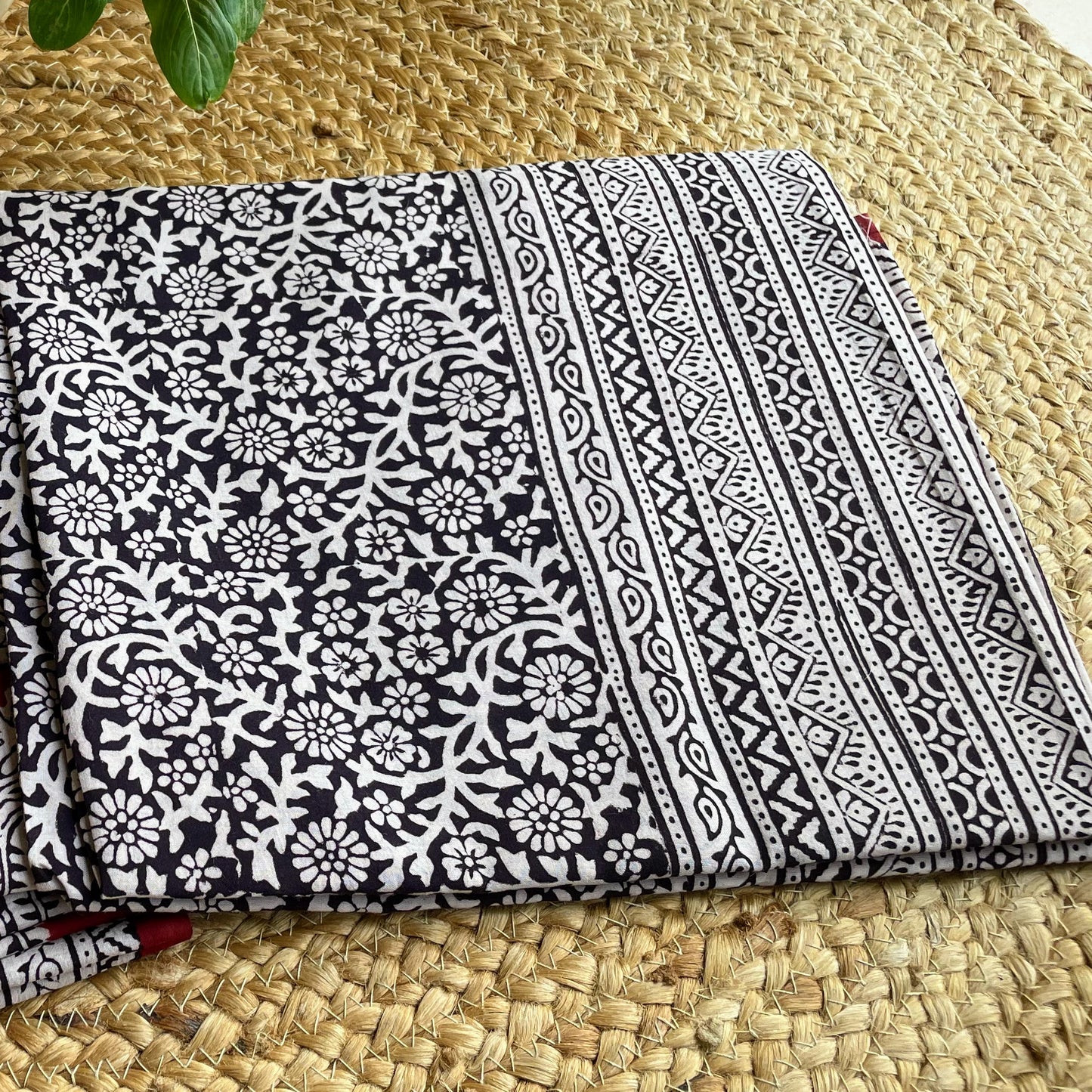 Bagh Print Black Dupatta