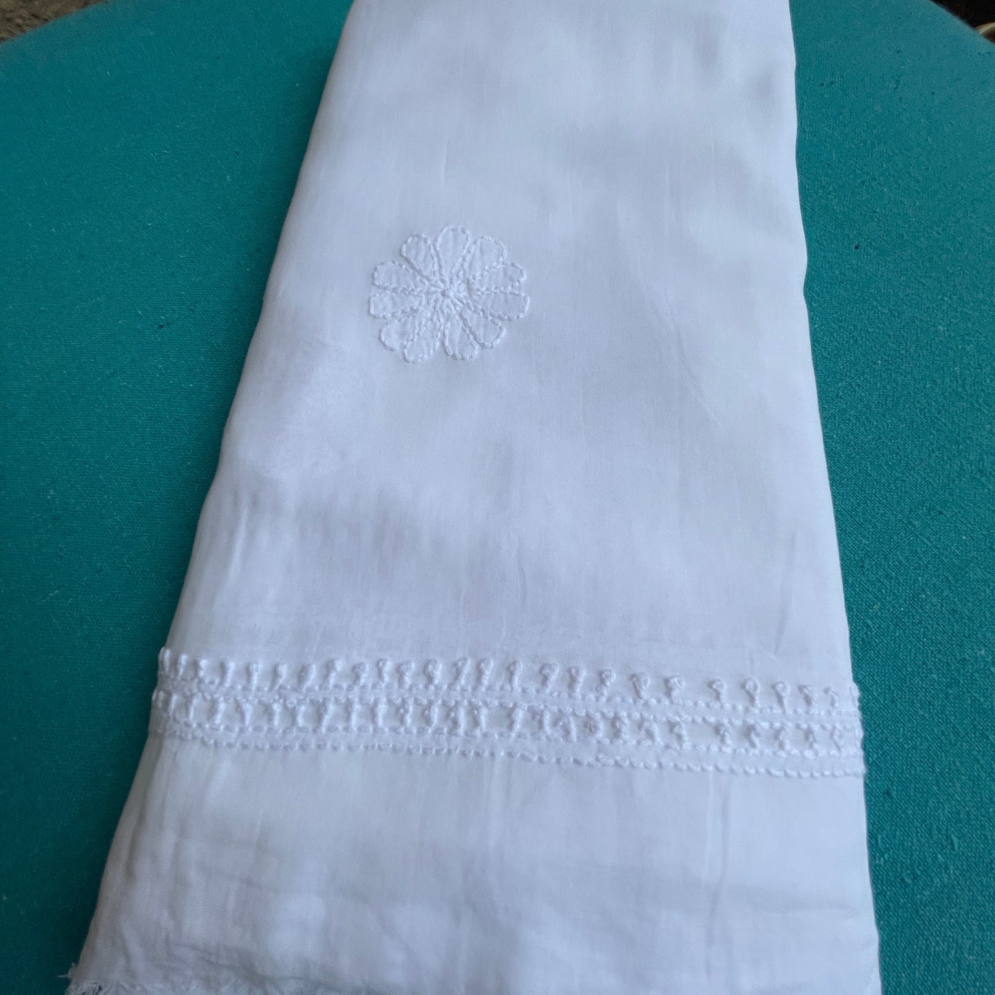 White MulMul Chikankari Dupatta