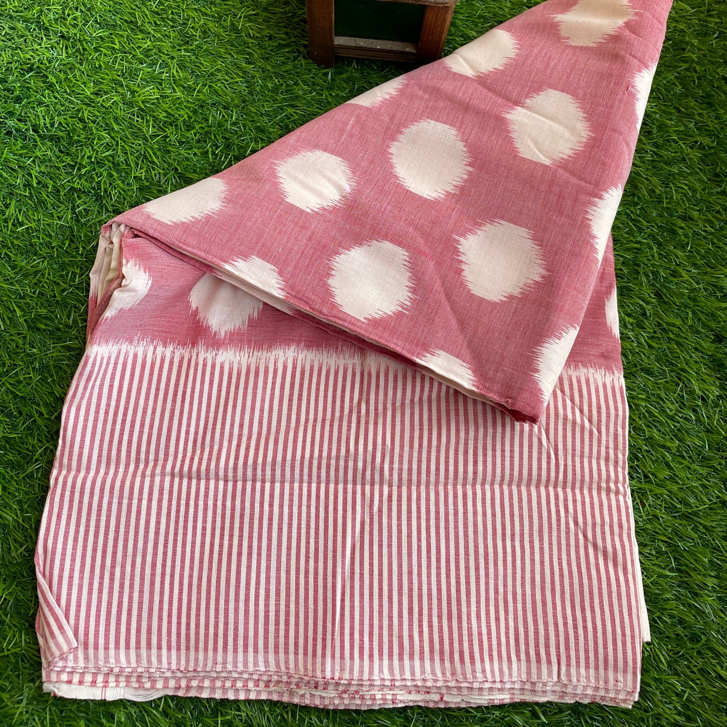 Rose Polka Pochampally cotton