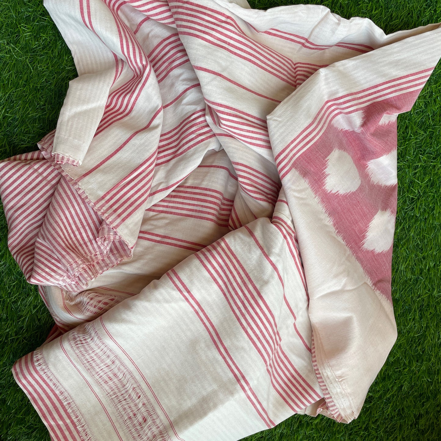 Rose Polka Pochampally cotton