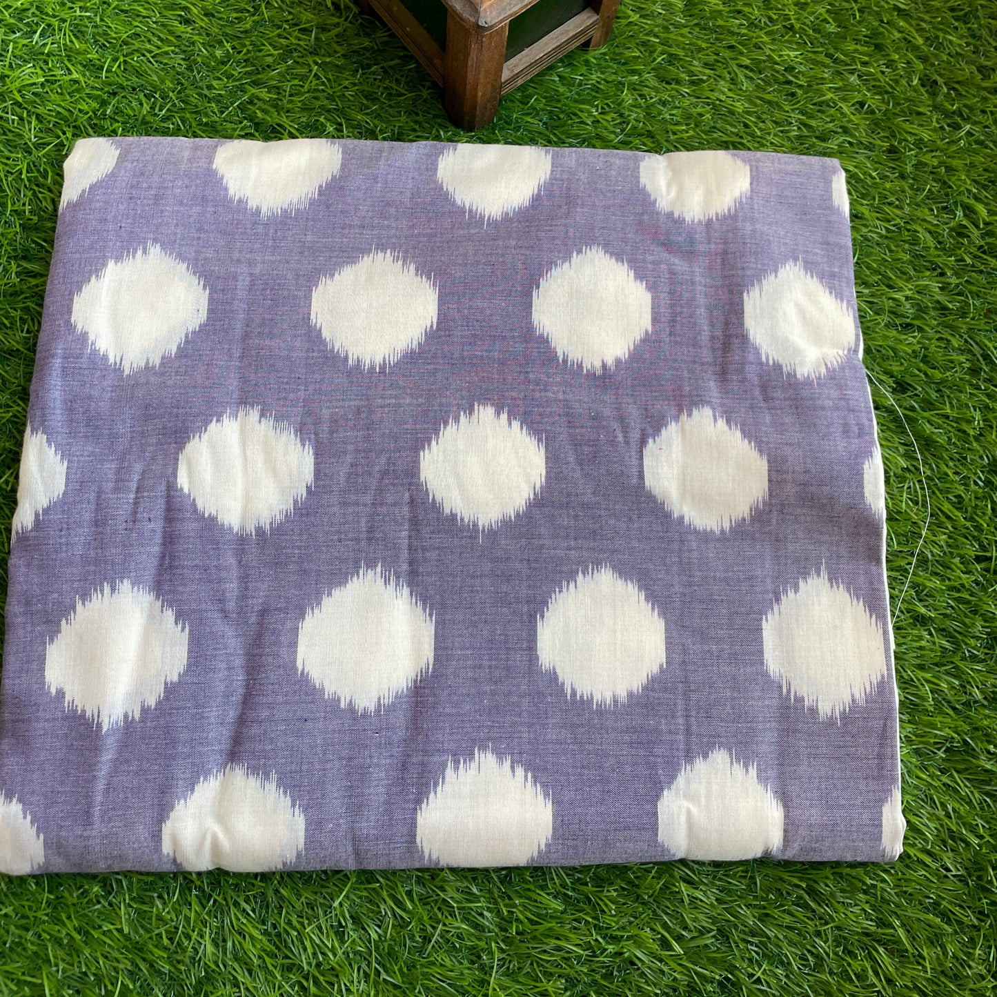 Purple Polka Pochampally cotton