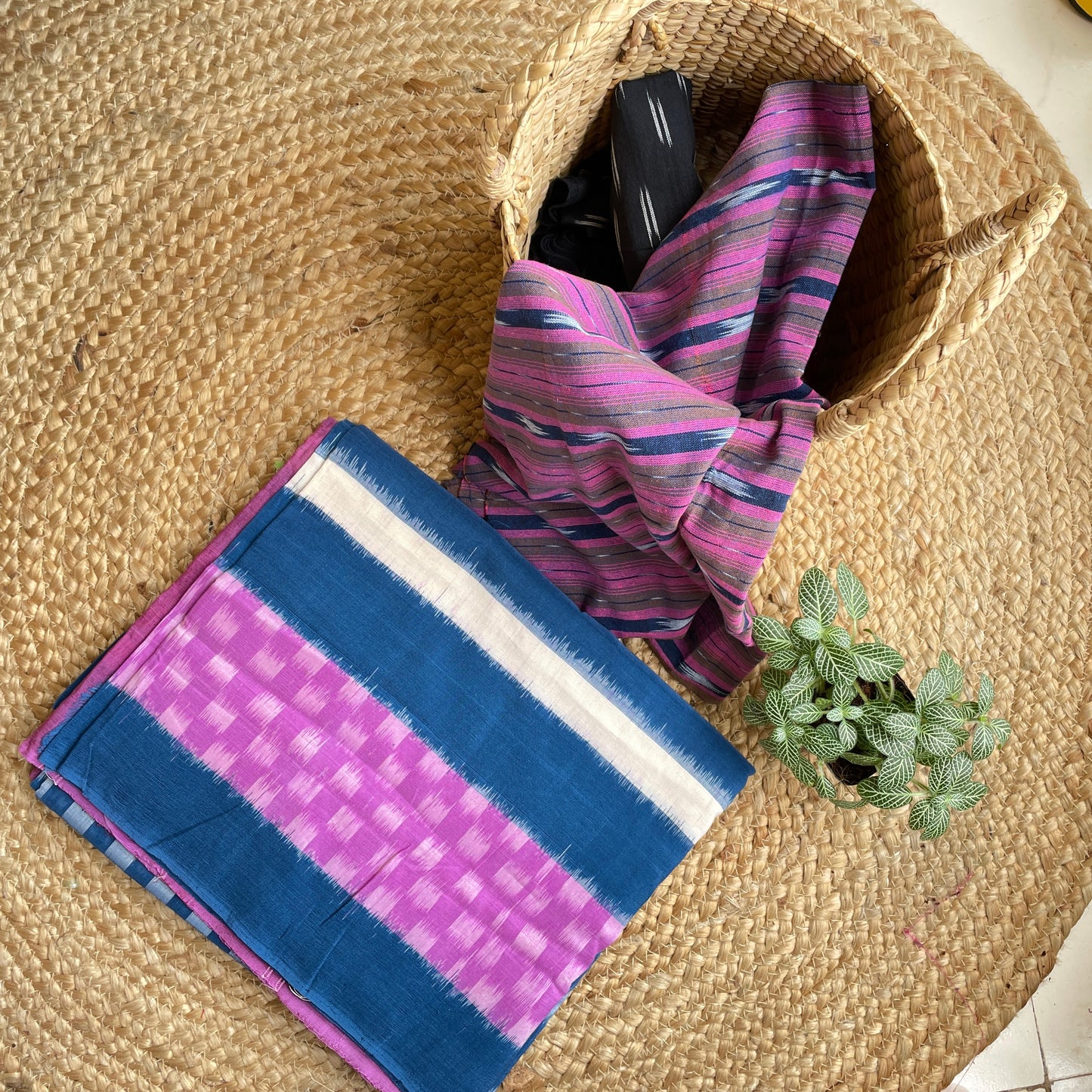 Blue Pochampally Ikat cotton