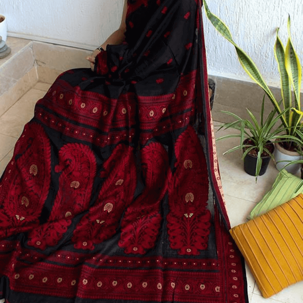 Black Cotton Baluchari