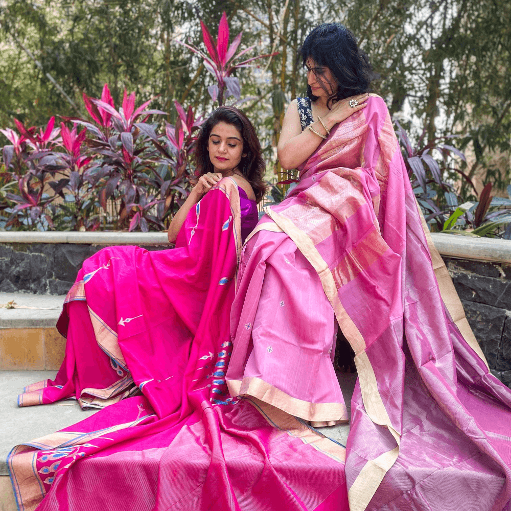 Pink Mubarakpur Silk