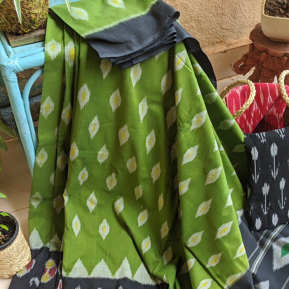 Green Pochampally Ikkat