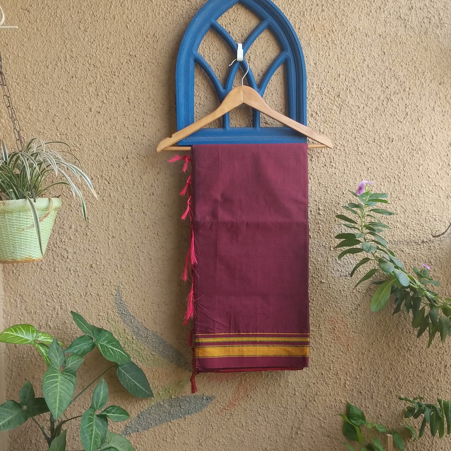 Maroon cotton Ilkal