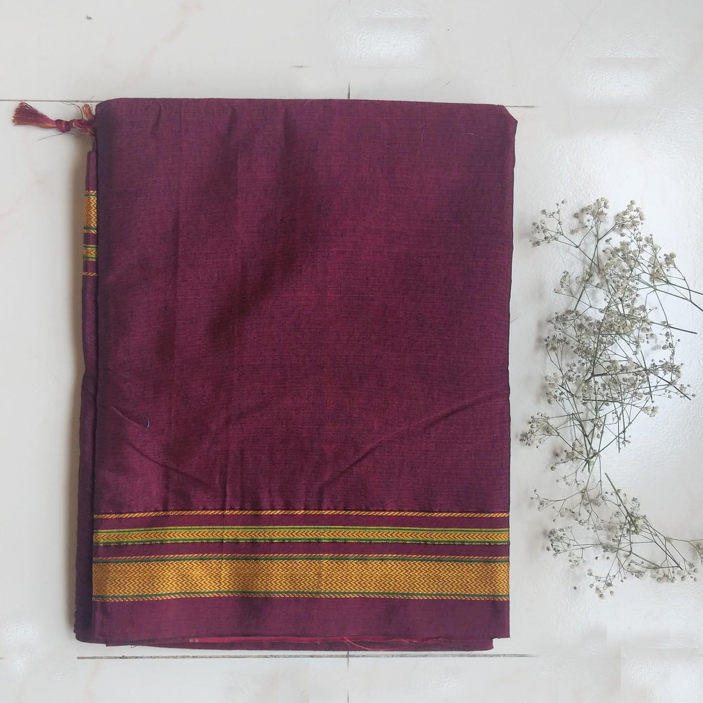 Maroon cotton Ilkal