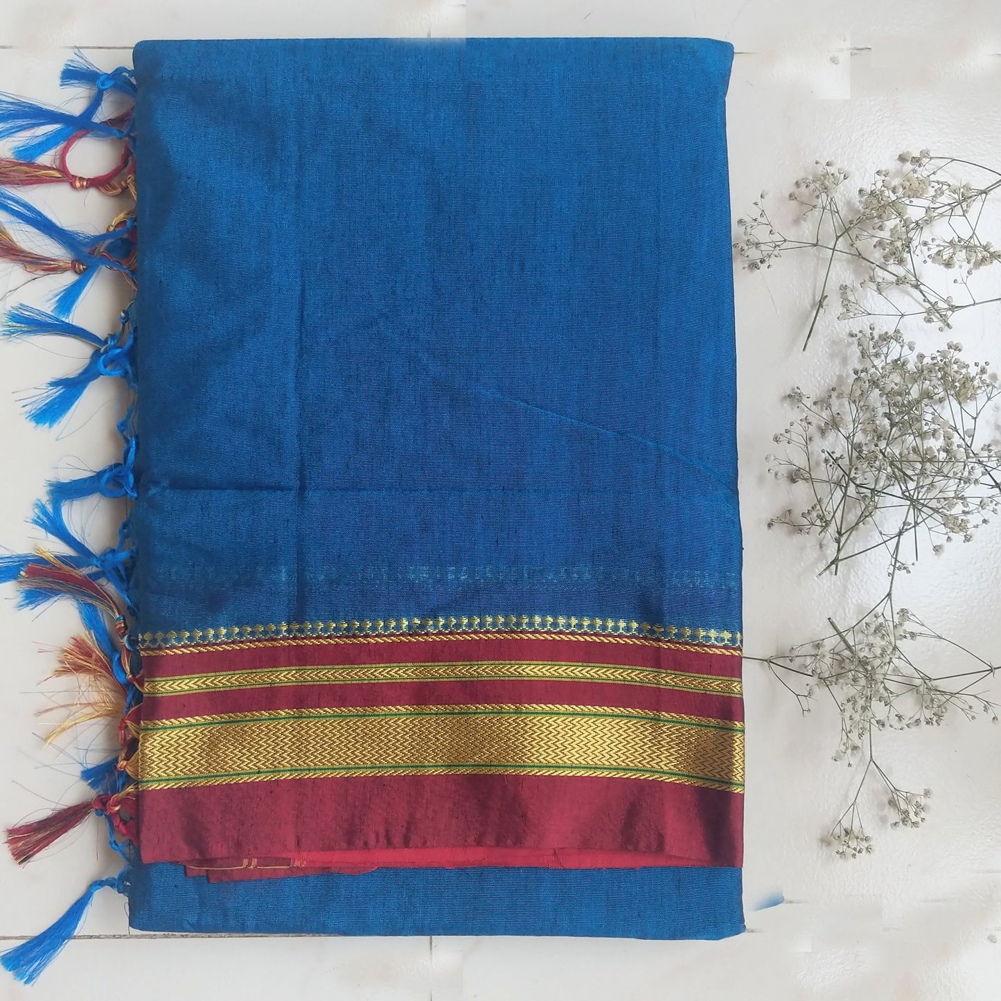 Blue cotton Ilkal