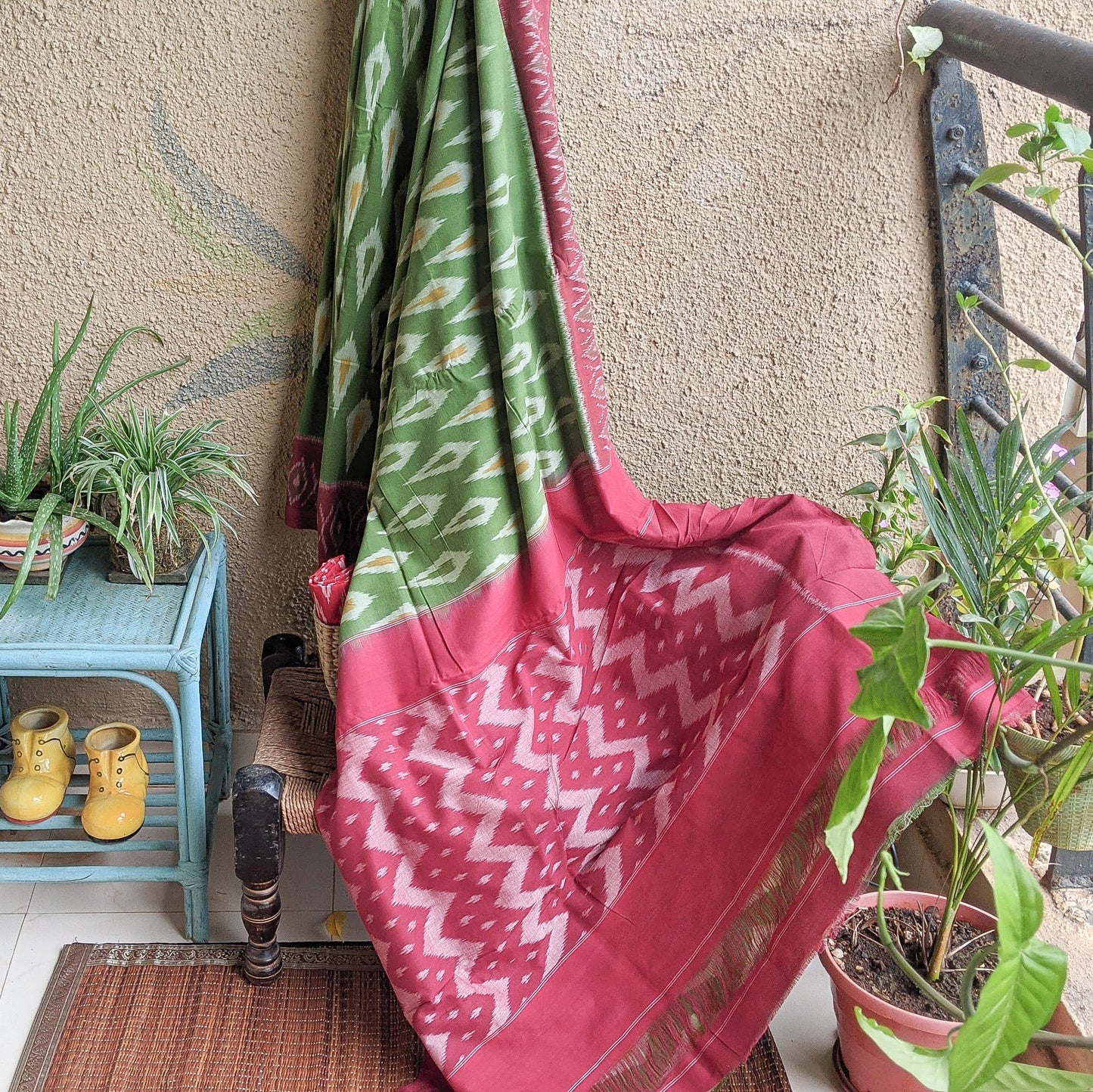 Green Pochampally Ikat