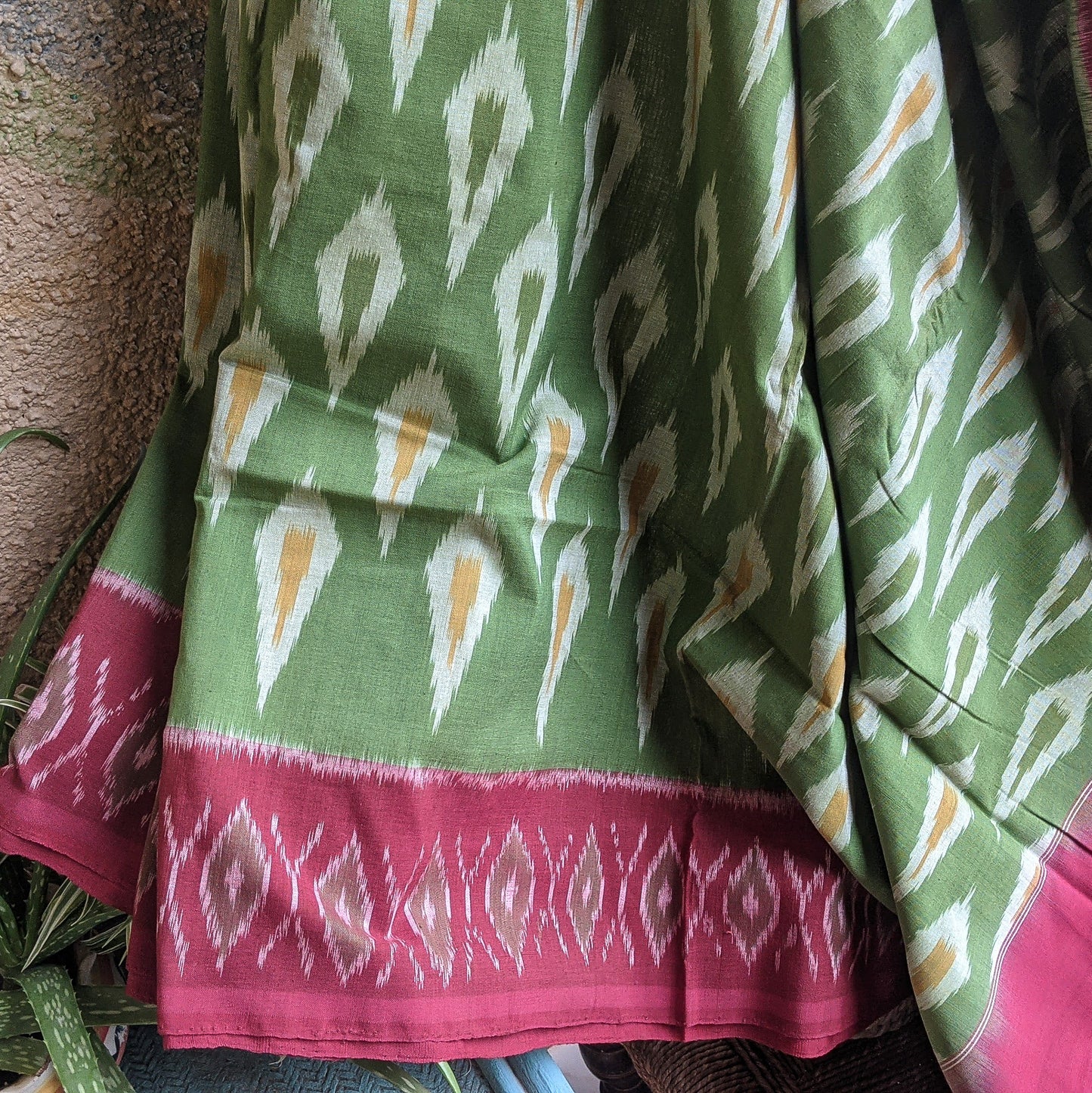 Green Pochampally Ikat