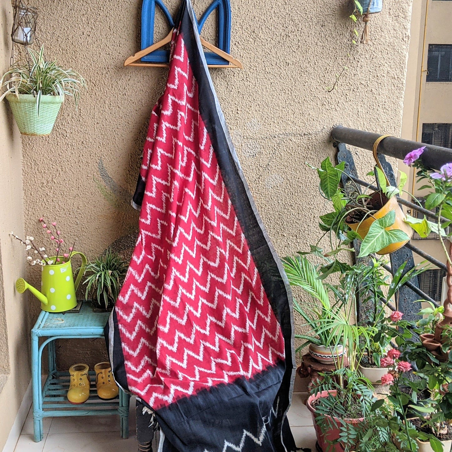 red Ikkat Dupatta