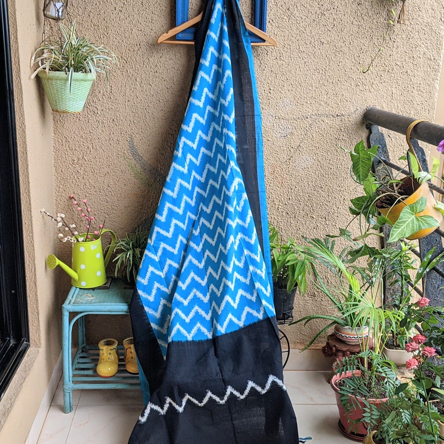 Blue Ikkat Dupatta