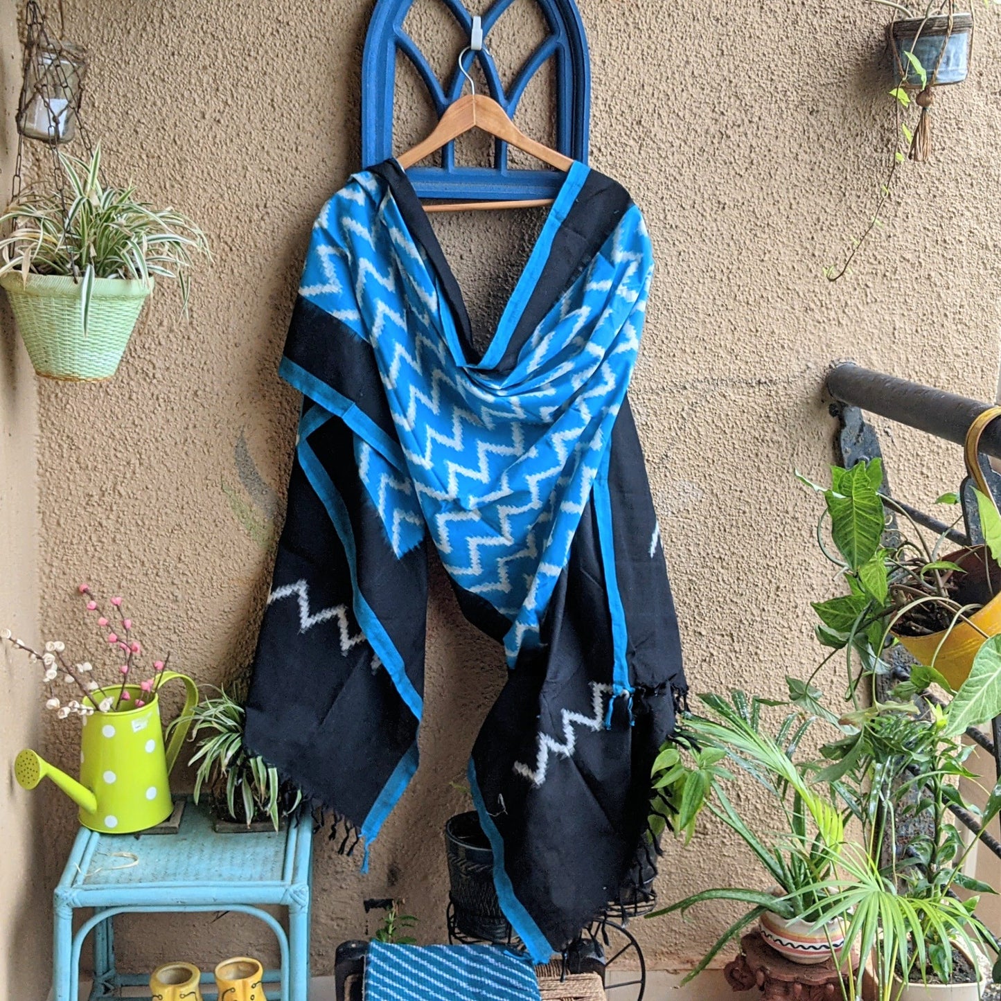 Blue Ikkat Dupatta