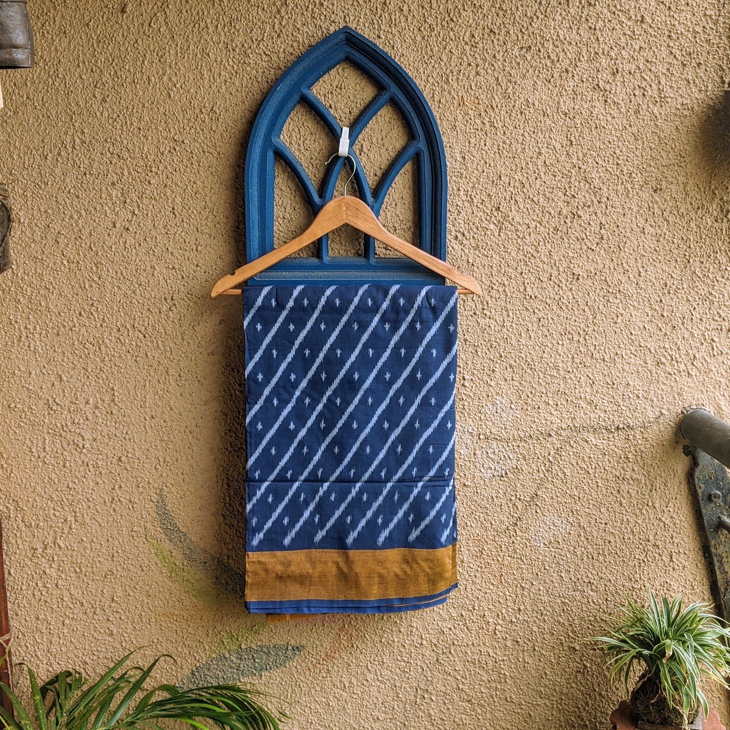 Blue stripe Pochampally Ikat
